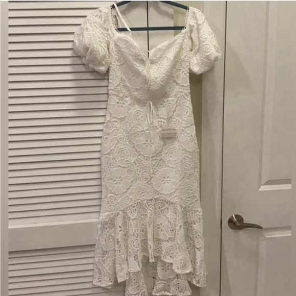 NEW- White Lace Boho Jaus Dress, Size: Small, US: 4 - Picture 7 of 8